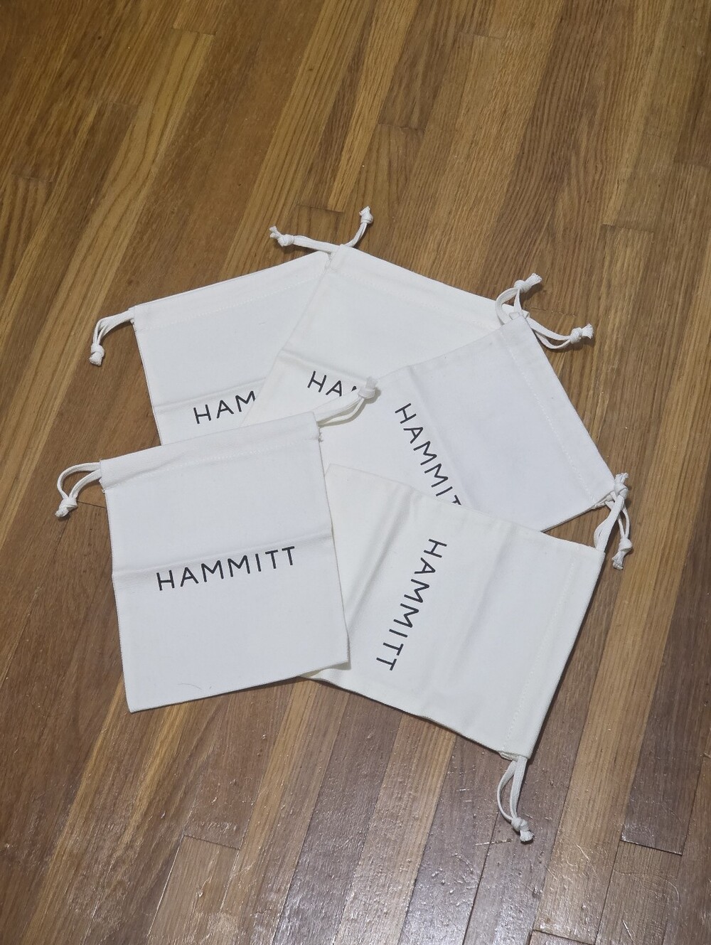 5 Hammitt White Cotton Dust Bags